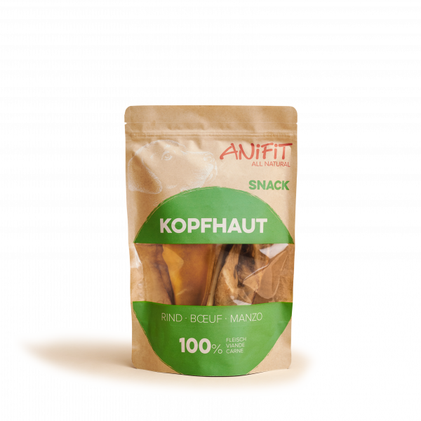 Peau de tête de bœuf pour chiens