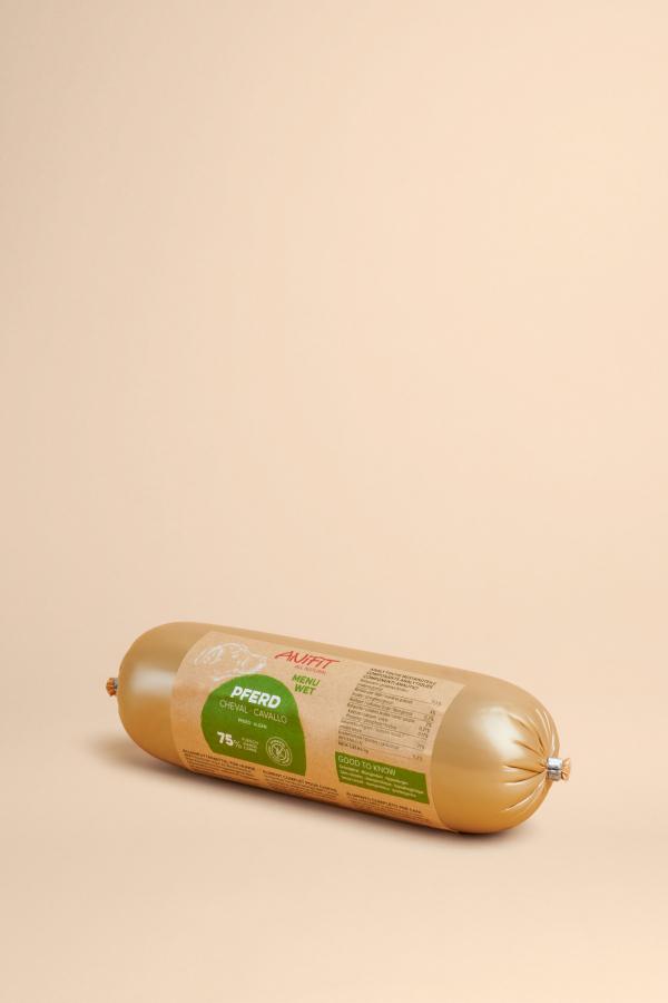 Saucisse pour chiens avec viande de cheval